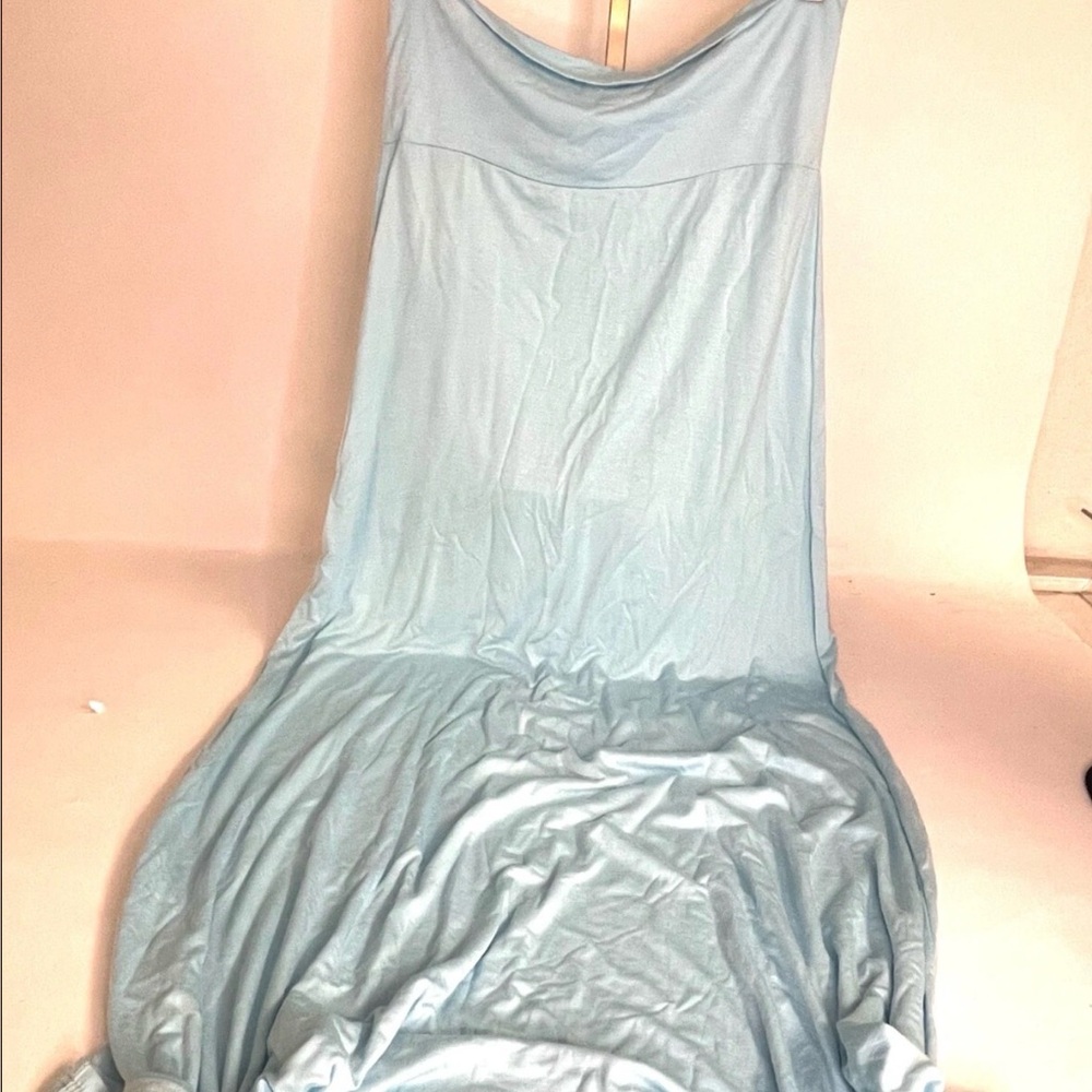 MOA Women's Light Blue Maxi Skirt Medium